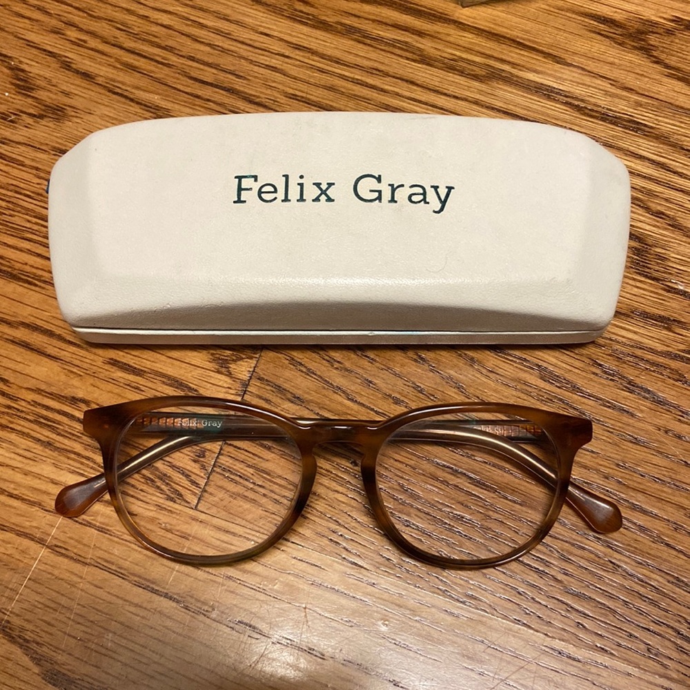 Felix Gray Blue Light Eyeglasses Roebling C2 Brown Tortoise Frames 49 [] 18 140
